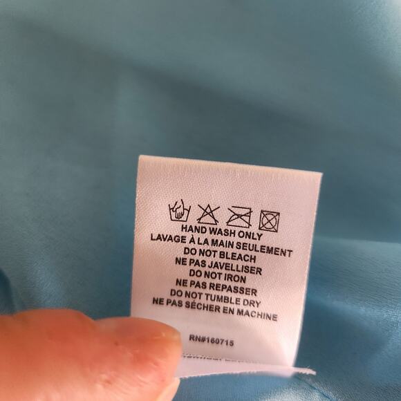 Retrofete Yesi Dress in Blue Silver XXL NWT Metallic Maxi Spaghetti Straps - Picture 13 of 13